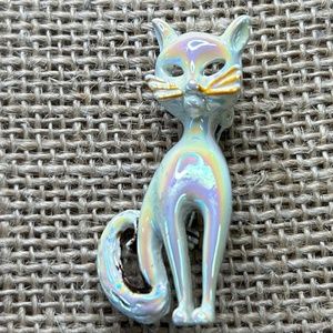 3 Vintage Cat Broaches